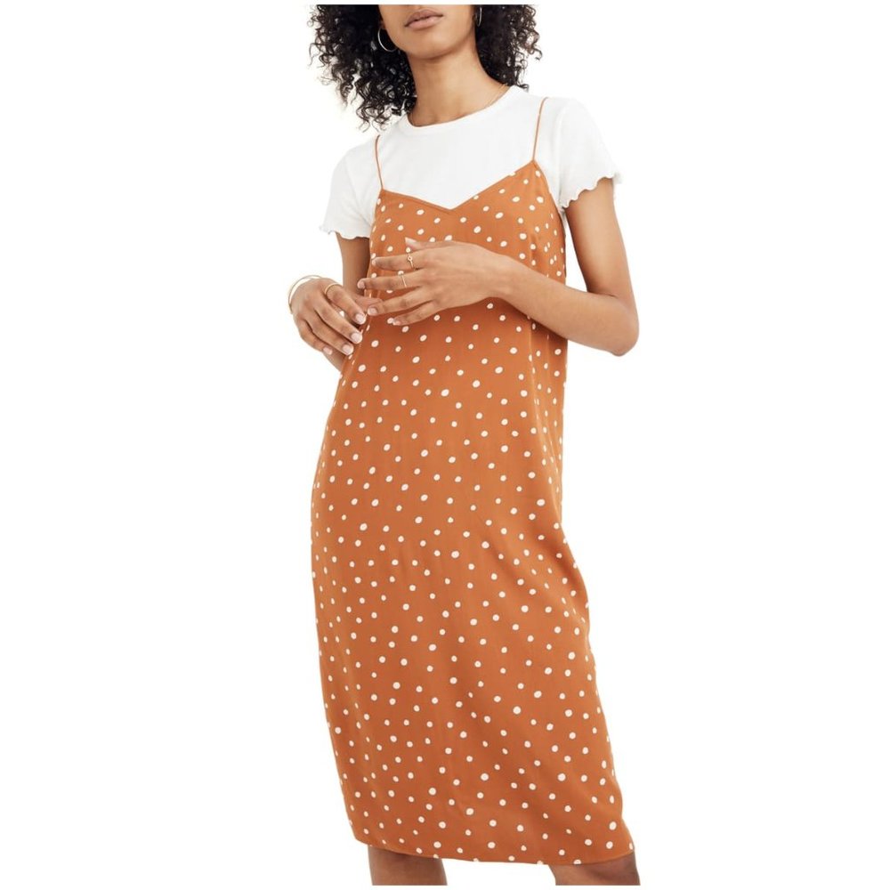 Madewell Inkspot Dots Cami Slip Dress